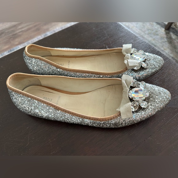 * Miu Miu Jeweled Ballerines, size 8.5.  Absolutely gorgeous! - Picture 4 of 10
